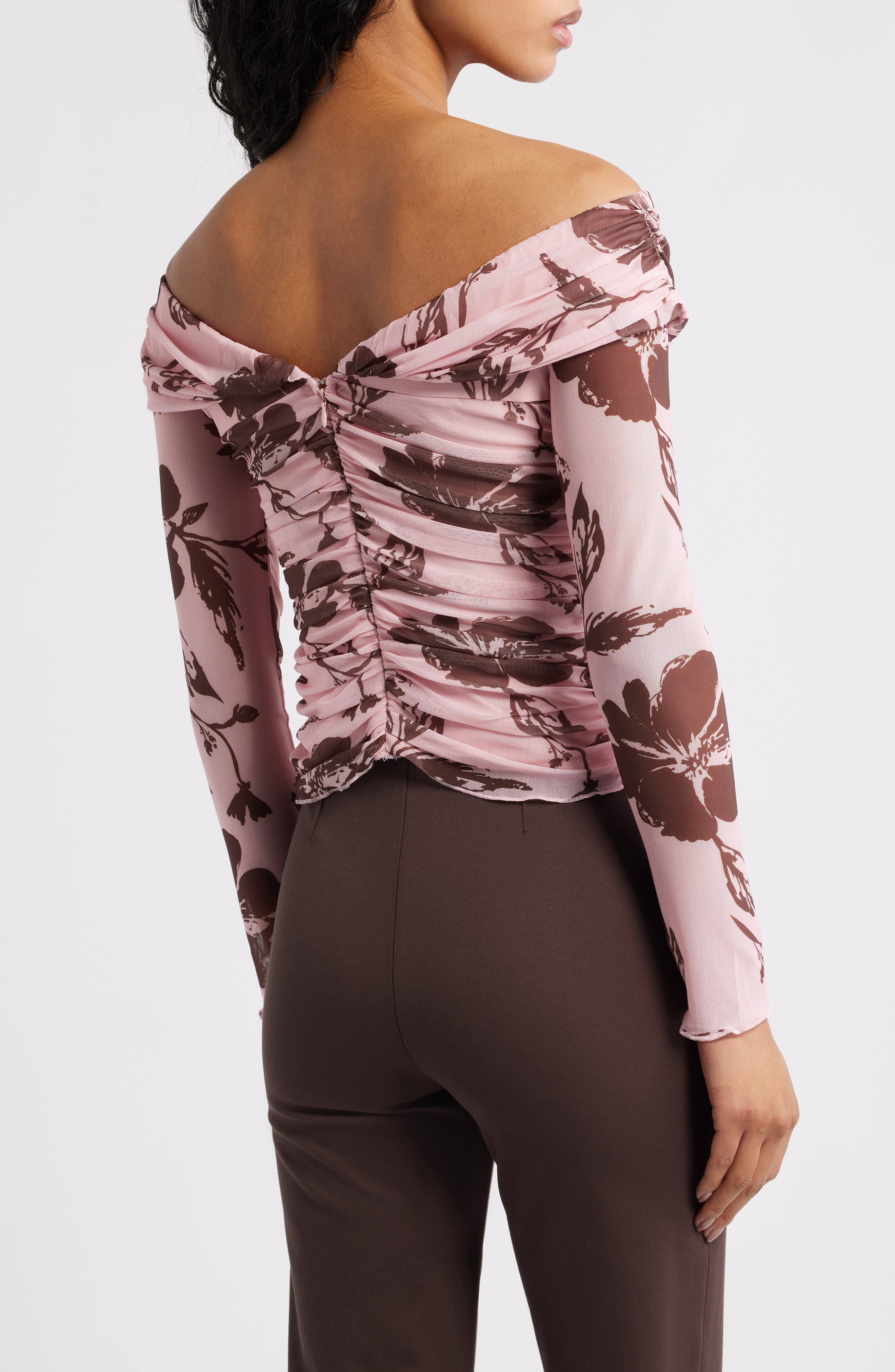 Navida Off the Shoulder Mesh Top - image 2