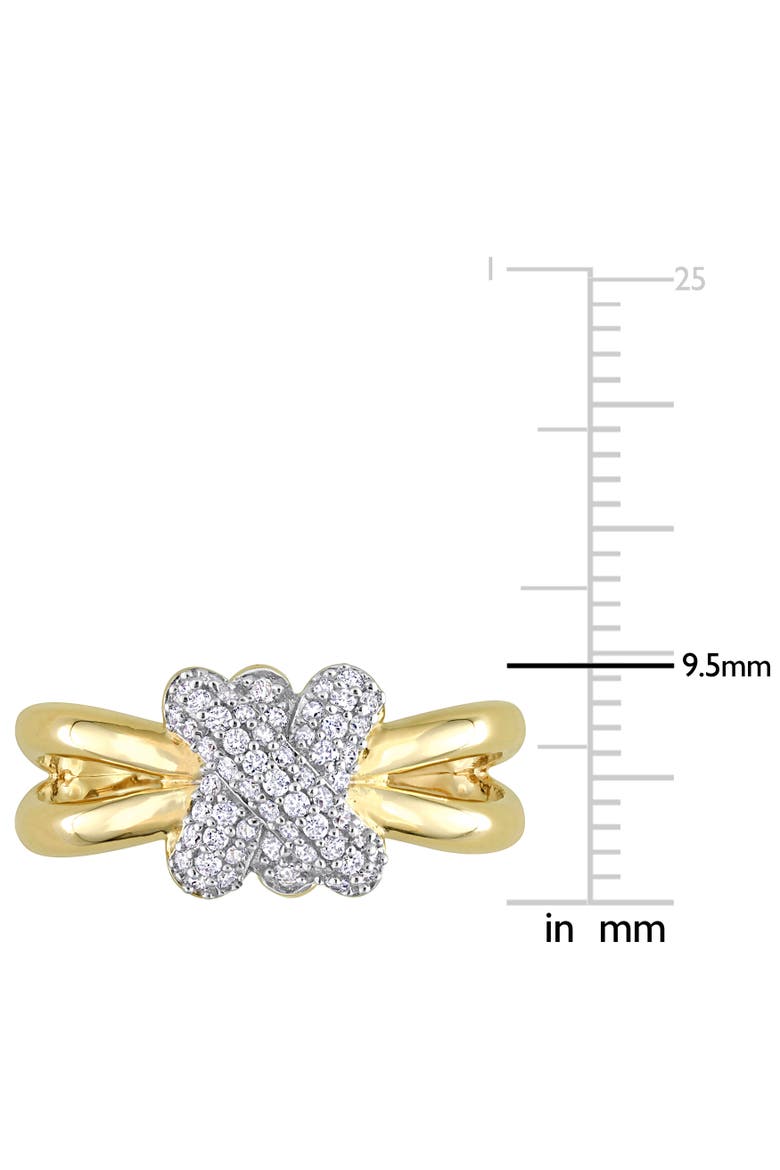 Diamond Love Knot Split-Shank Ring 14k, Alternate, color, Diamond/Gold