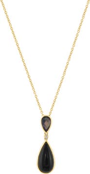 EFFY 18k Gold Plated Silver Mother-of-Pearl & Diamond Pendant Necklace