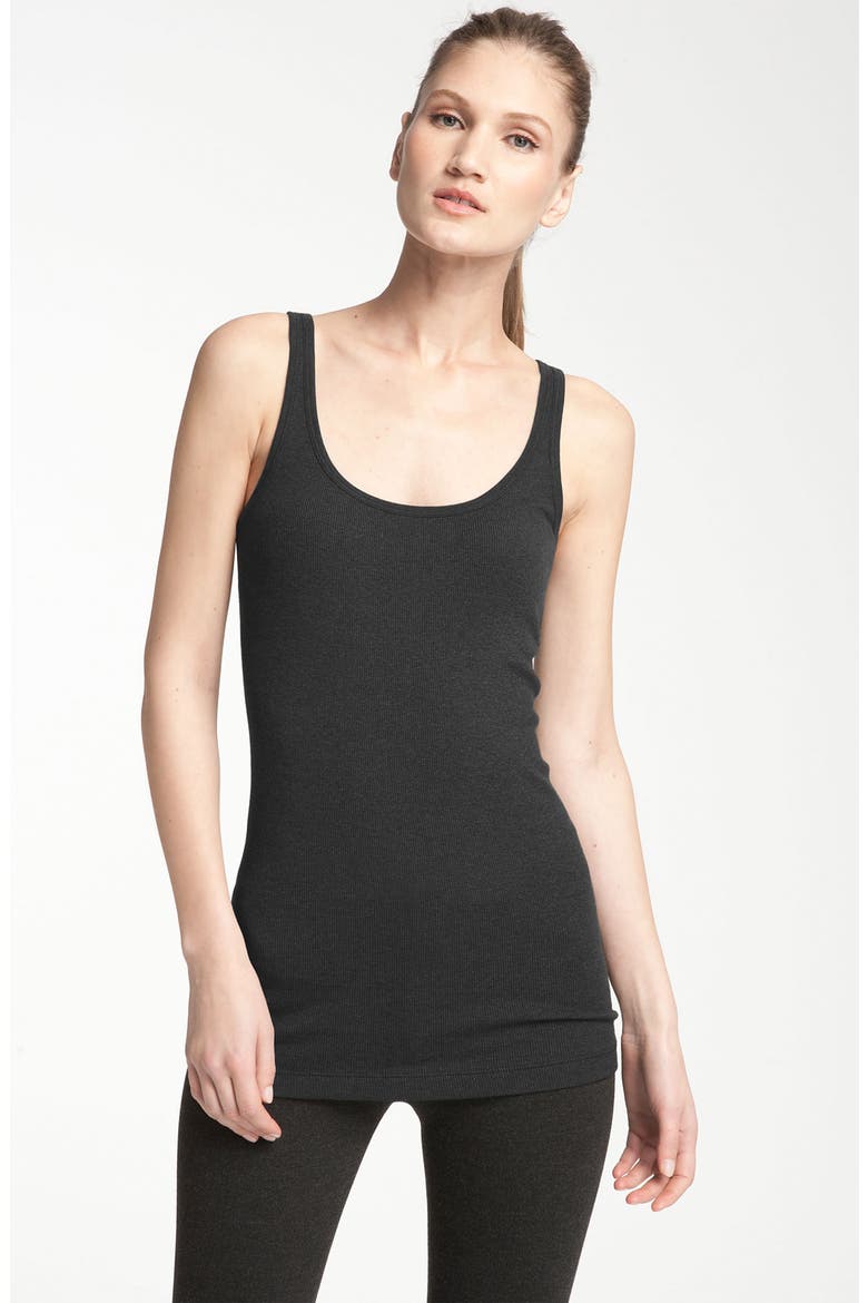 Heathered Tank, Main, color, HEATHER BLACK
