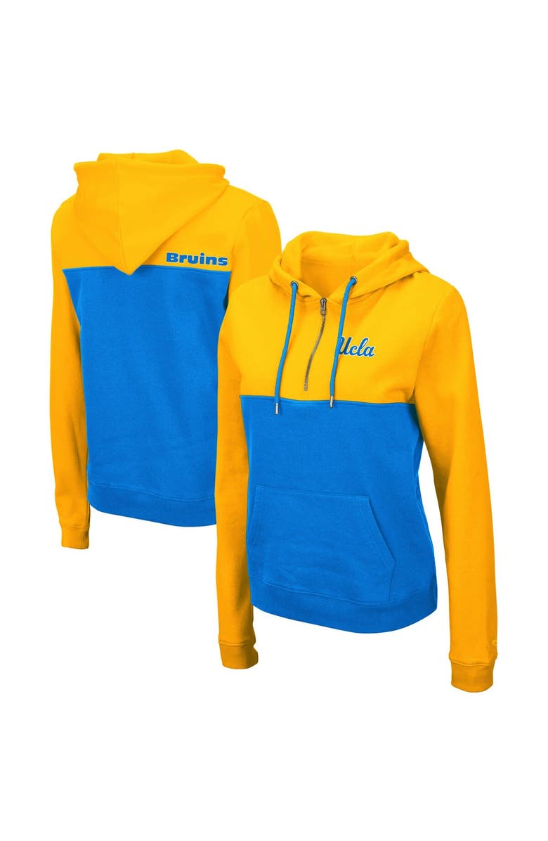COLOSSEUM Women's Colosseum Gold/Blue UCLA Bruins Aidan Lightweight Half-Zip Hoodie, Main, color, Gold