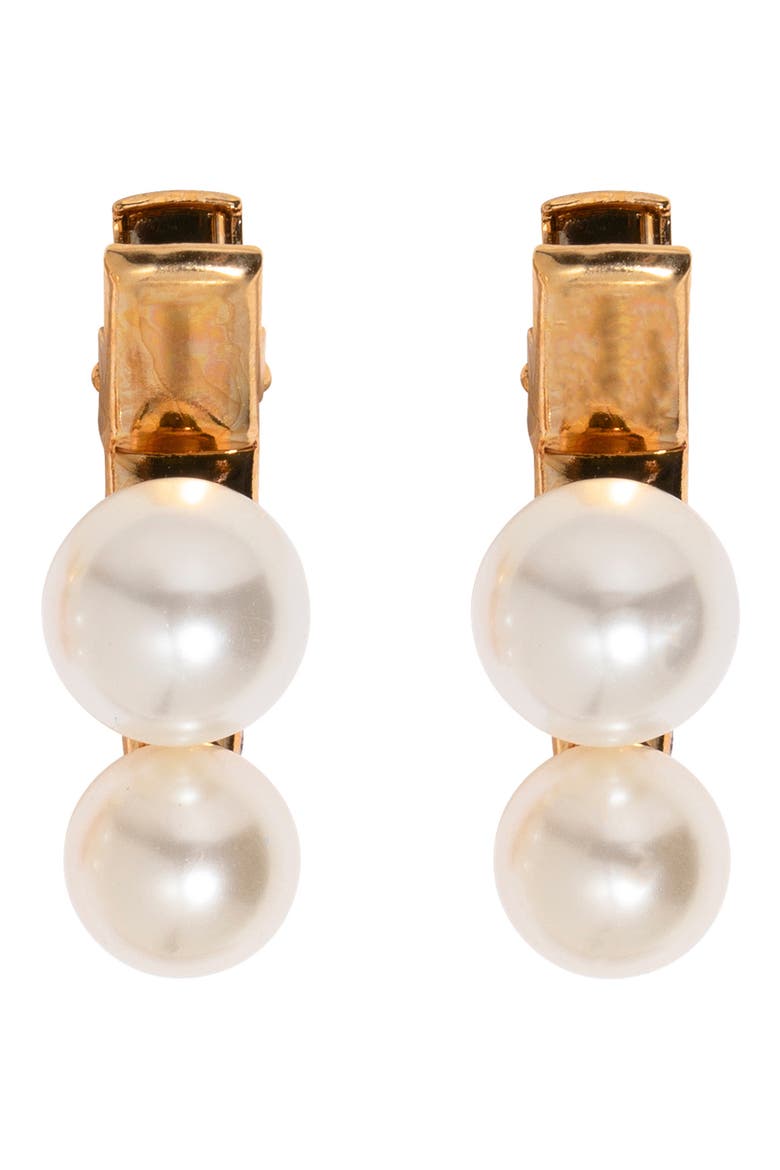 Gretel Faux Pearl Hair Clips, Main, color, PEARL