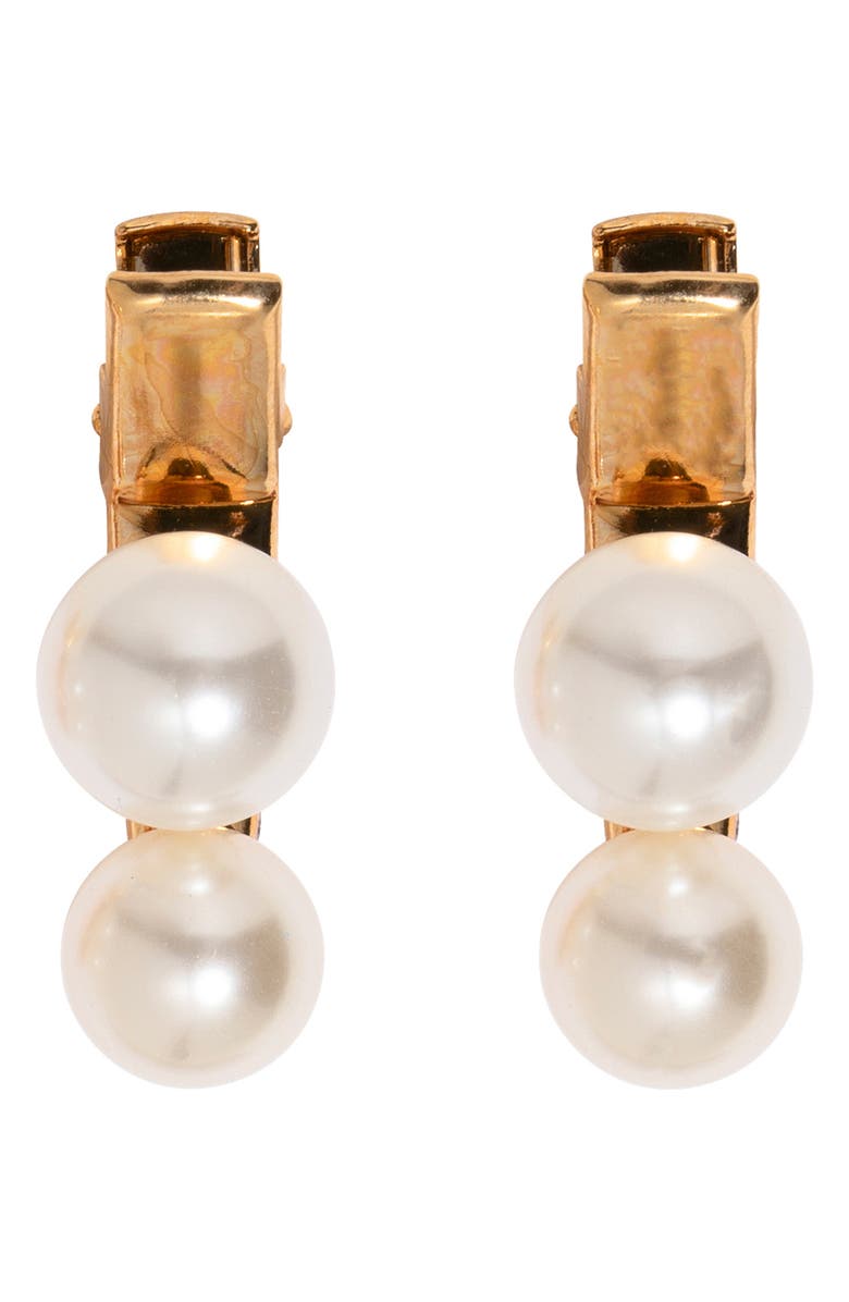 Jennifer Behr Gretel Faux Pearl Hair Clips, Main, color, Pearl