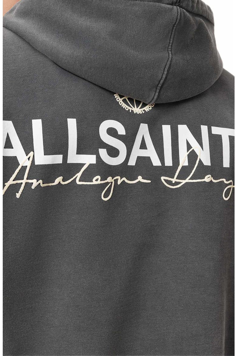 Emblem Embroidered Hoodie, Alternate, color, WASHED BLACK