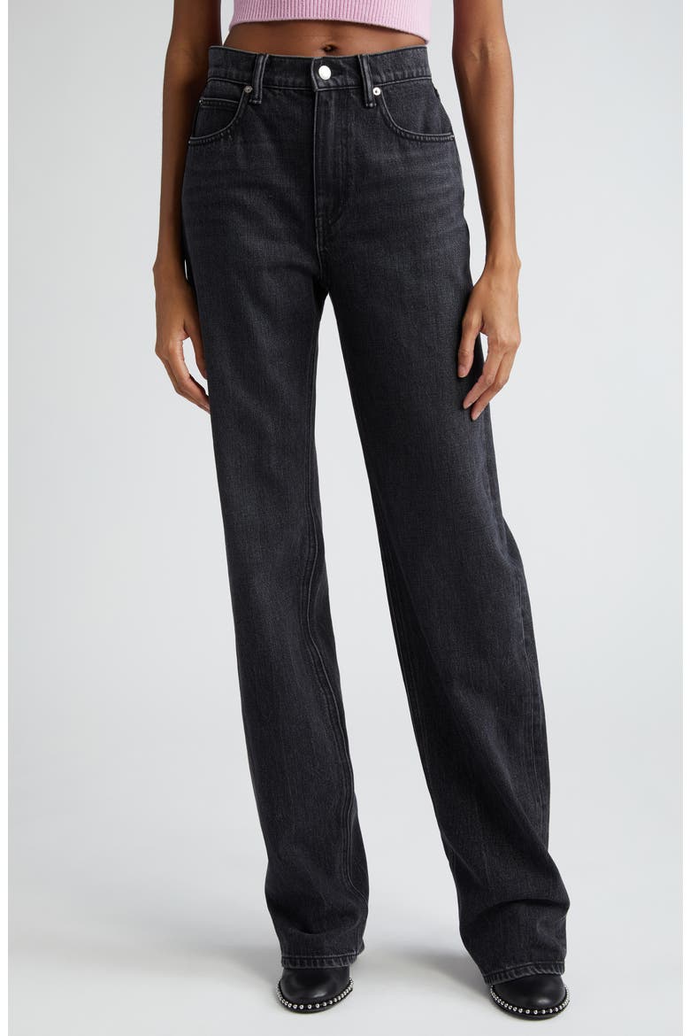 EZ Relaxed Straight Leg Jeans, Main, color, GREY AGED
