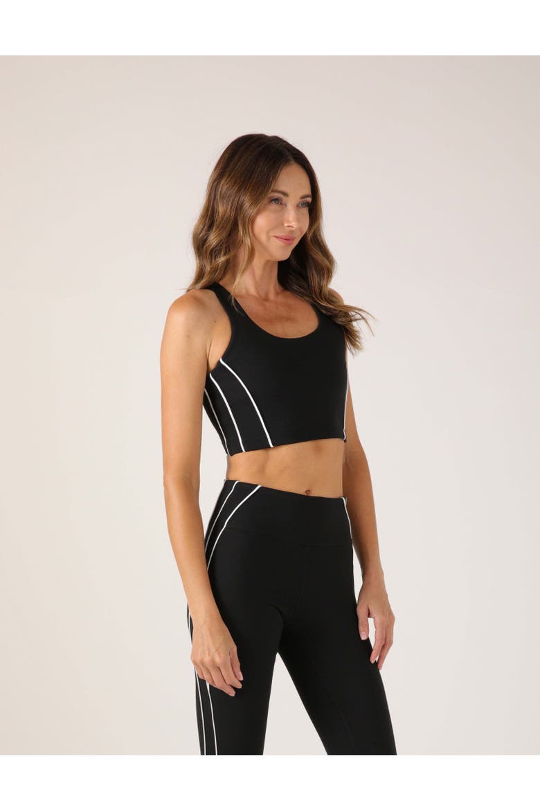 Power Stride Bra, Main, color, Black/White