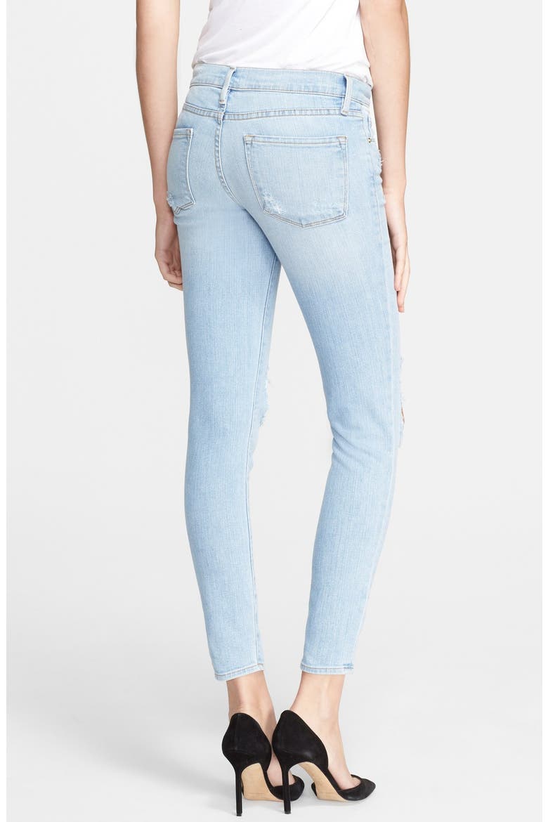 Denim 'Le Skinny de Jeanne' Destroyed Jeans, Alternate, color, NOWITA