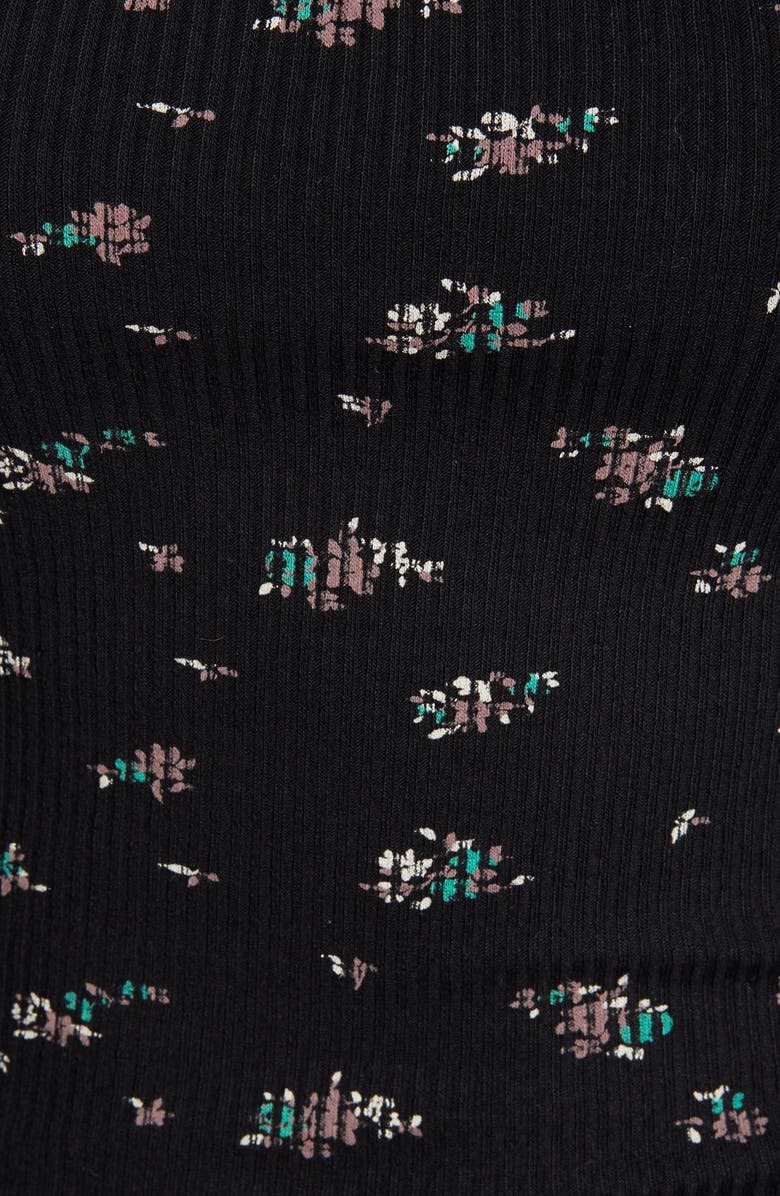 BDG Urban Outfitters Ditsy Print Ribbed Top, Alternate, color,
