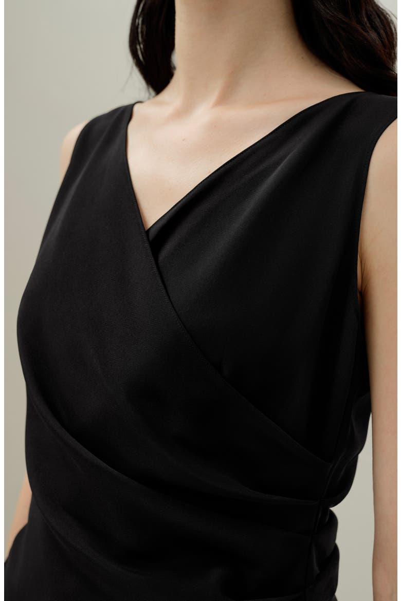 Women's Élise V-Neck Silk Top, Alternate, color, Black