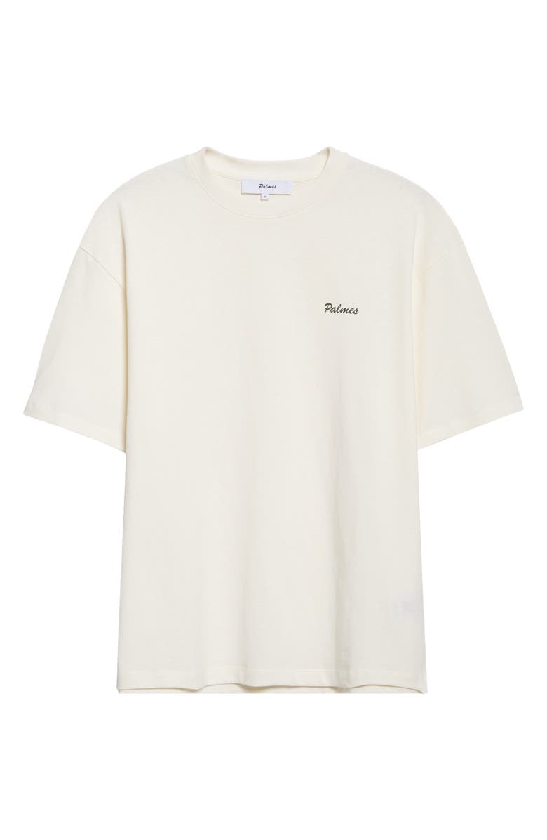 PALMES Pigment Dyed Cotton Logo T-Shirt, Main, color, Off-White