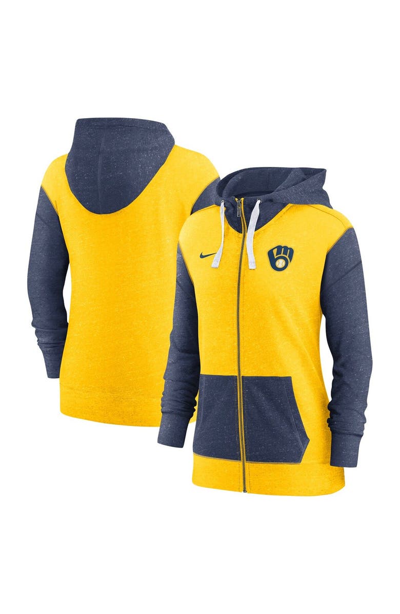 Nike Women's Nike Gold Milwaukee Brewers Full-Zip Hoodie, Main, color, Gold