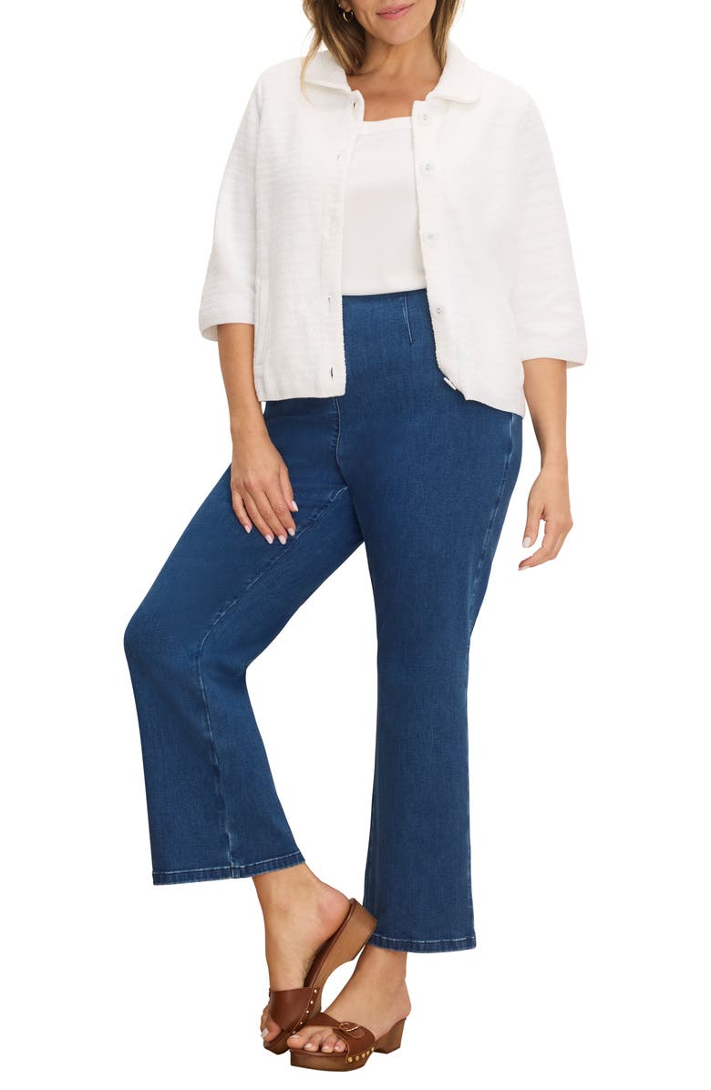 NIC+ZOE Elbow Sleeve Textured Knit Jacket, Alternate, color, Paper White