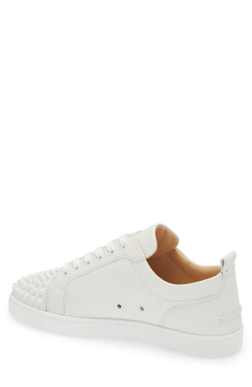 Christian Louboutin Louis Junior Spikes Sneaker In White