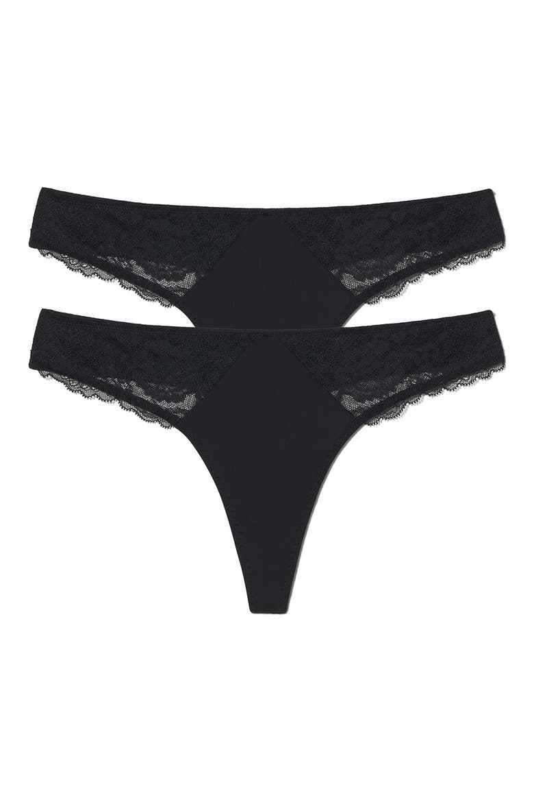 2-Pack Minx Thongs, Main, color, BLACK