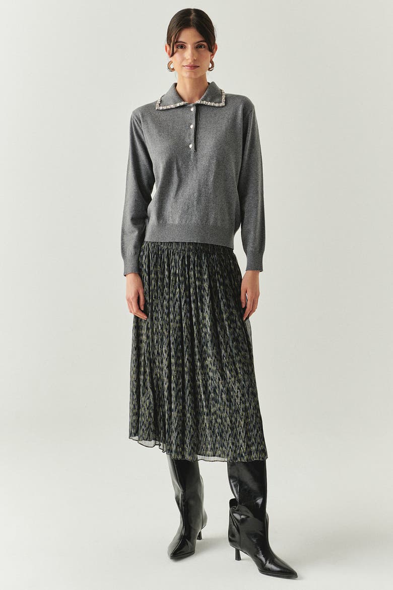 Maleah Knit Blouse, Main, color, GREY