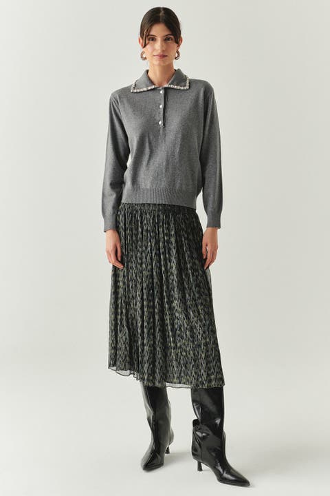 Maleah Trim Collar Sweater