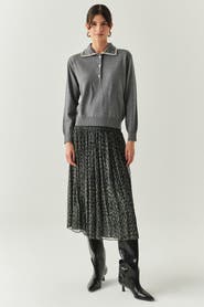 Exquise Maleah Trim Collar Sweater