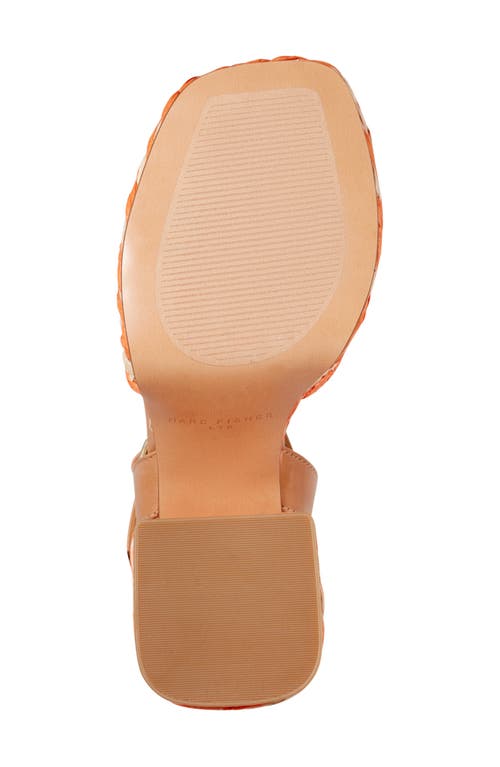 Marc Fisher Ltd Juliey Ankle Strap Platform Sandal In Orange