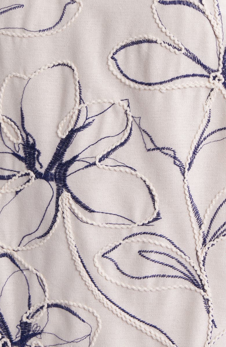 Anne Klein Floral Embroidery Sleeveless Top, Alternate, color, Natural Grain Multi