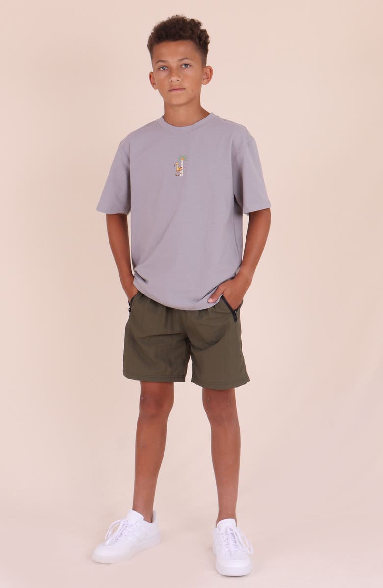 TINY TRIBE Kids' Hybrid Cargo Shorts, Alternate, color, Olive