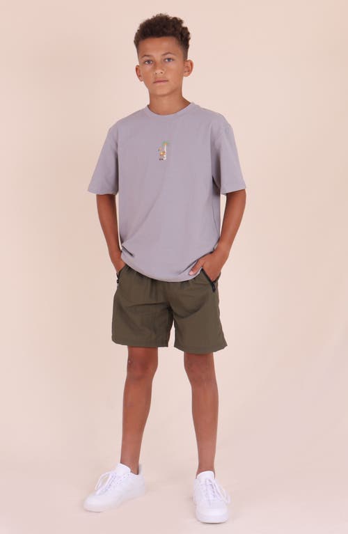 Tiny Tribe Kids' Hybrid Cargo Shorts In Green