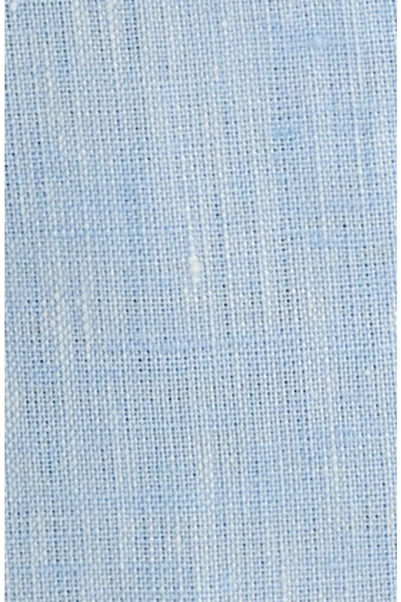 Light Blue Flat Front Linen Shorts, Alternate, color, LIGHT BLUE