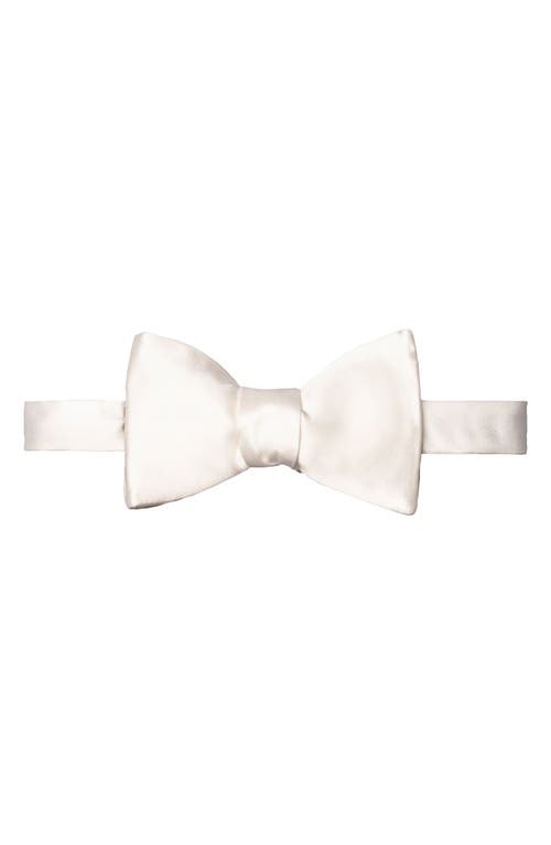 Eton Black Silk Satin Ready-tied Bow Tie In Natural