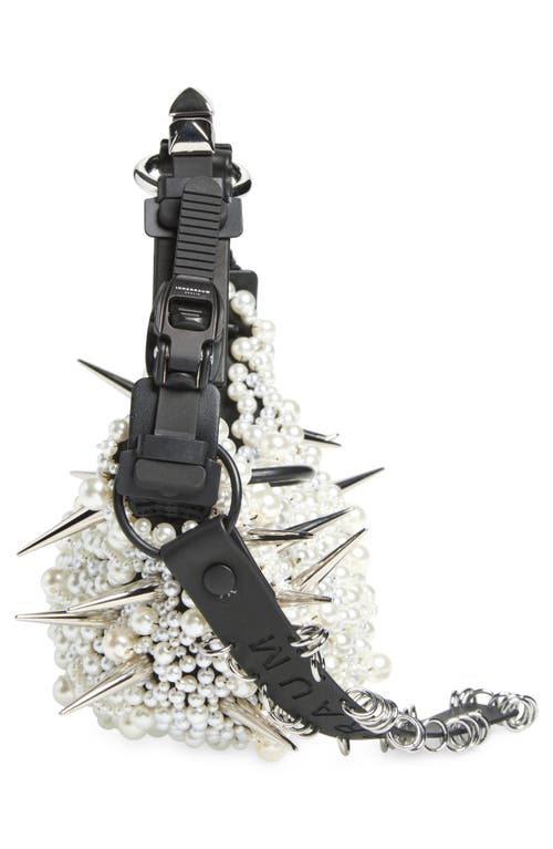 JUNYA WATANABE JUNYA WATANABE X INNERRAUM HALF MOON FAUX LEATHER SHOULDER BAG