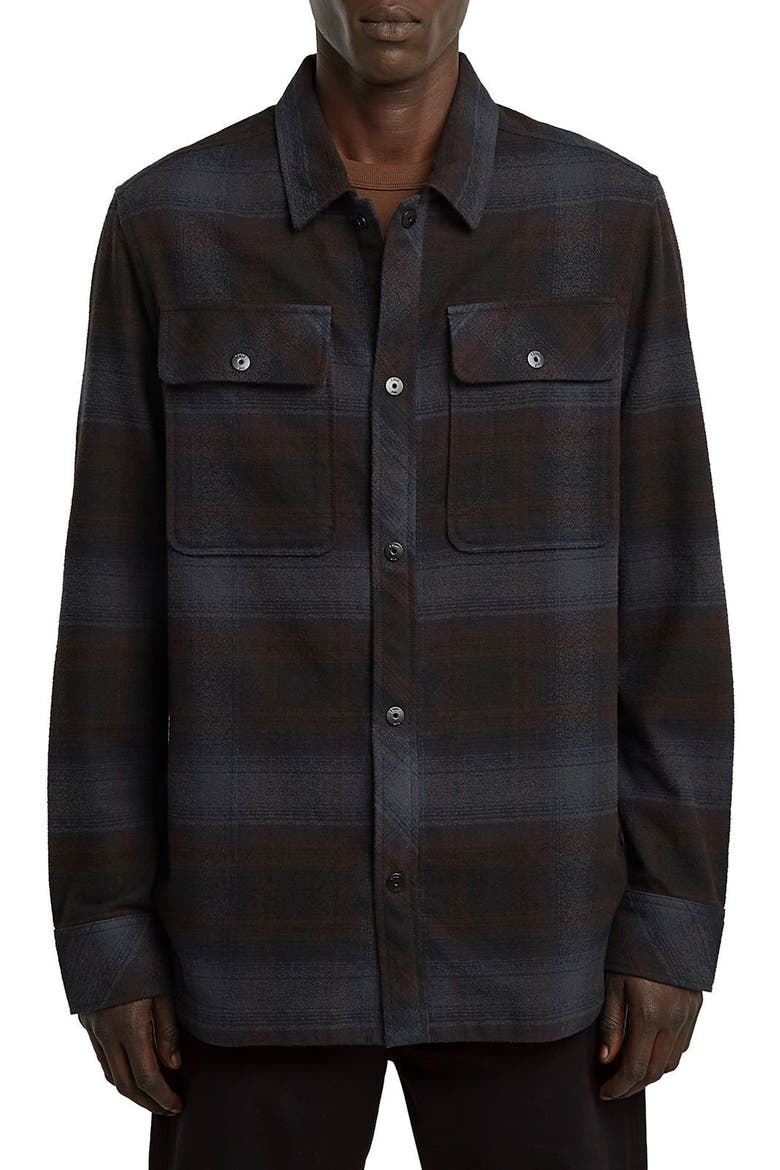 GPO Plaid Cotton Snap-Up Overshirt, Main, color, SALUTE ARTHUR CHECK