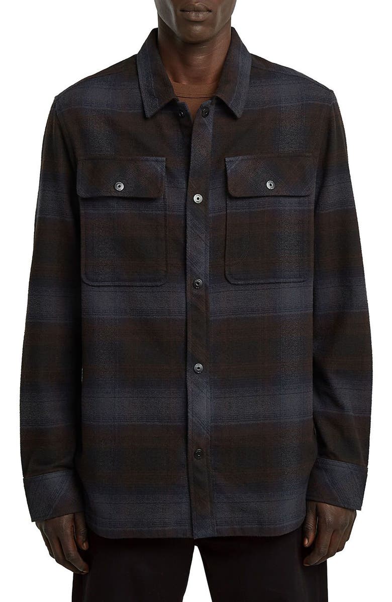 G-STAR GPO Plaid Cotton Snap-Up Overshirt, Main, color, Salute Arthur Check