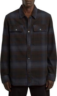 G-STAR GPO Plaid Cotton Snap-Up Overshirt