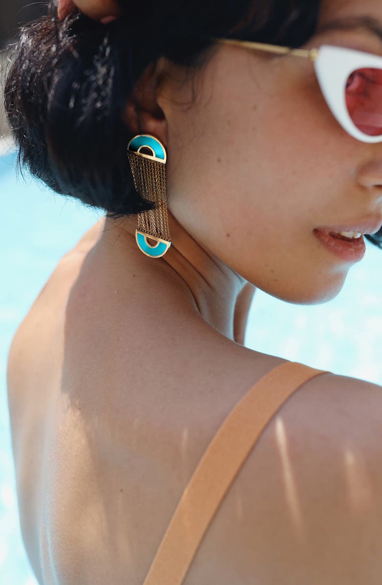 NeverNoT Grab 'n' Go Ready 2 Smile Drop Earrings, Alternate, color, Blue Blue