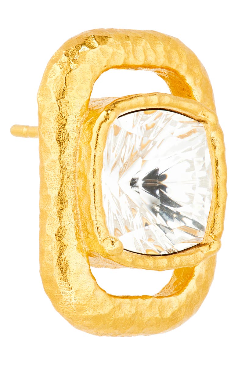 Oscar de la Renta Rectangle Crystal Stud Earrings, Alternate, color, Crystal