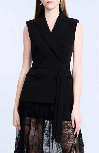BCBGMAXAZRIA Belted Double Breasted Vest