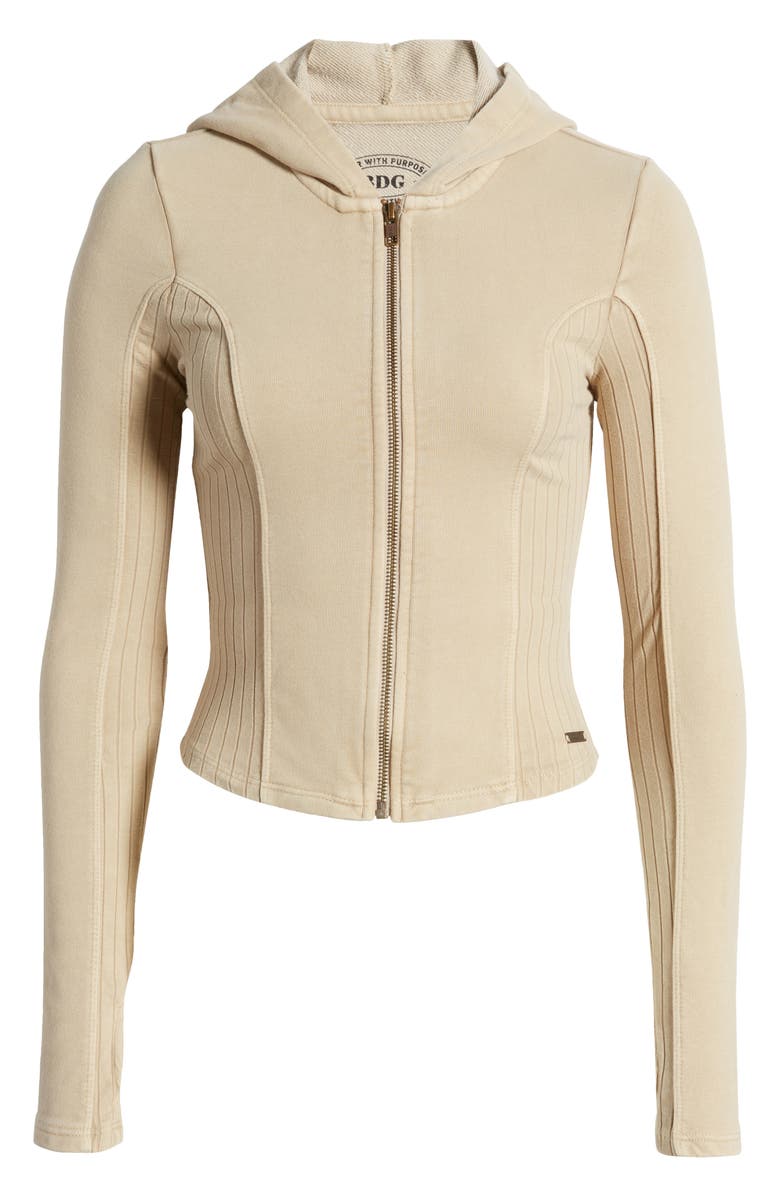 BDG Urban Outfitters Panelled Zip-Up Hoodie, Alternate, color, 