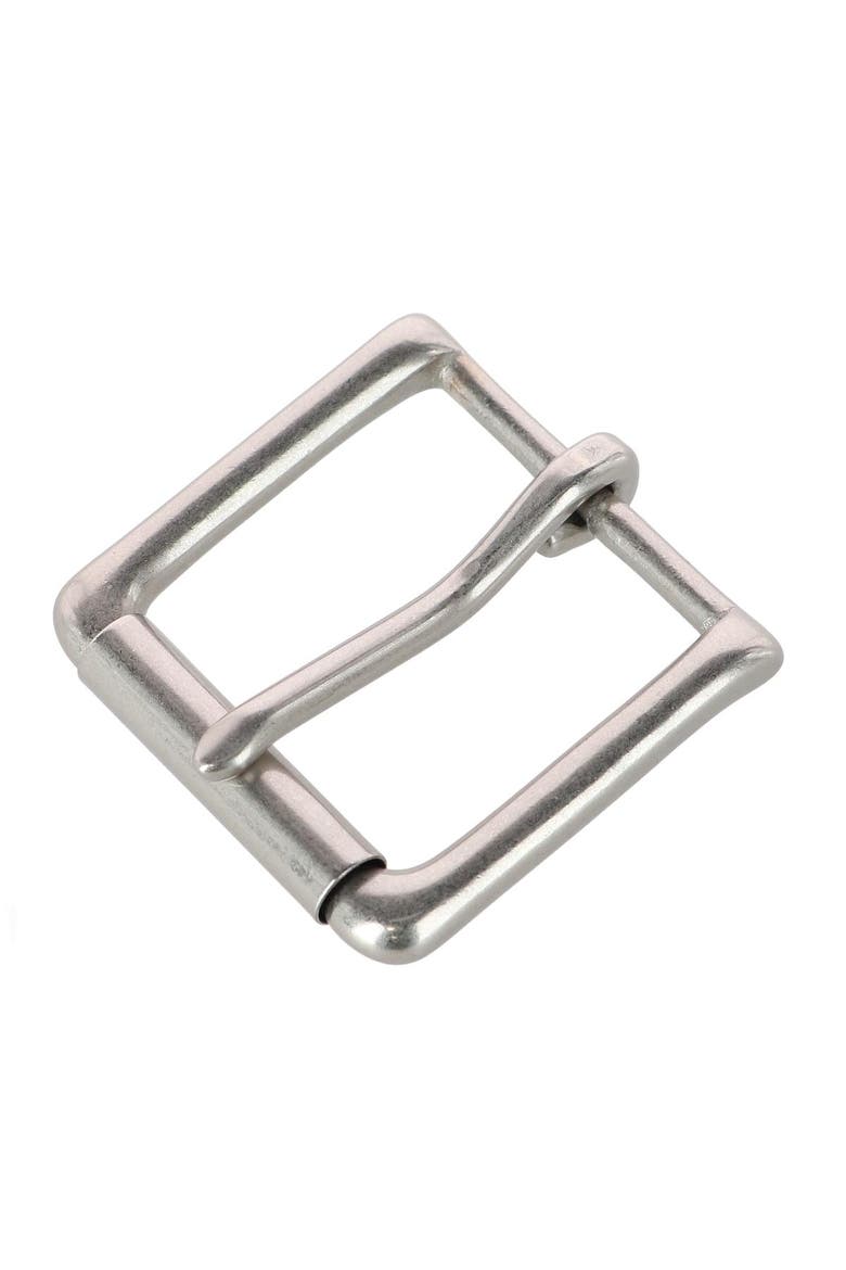 32mm Italian Solid Brass Roller Buckle Matte Finish, Alternate, color, Silver