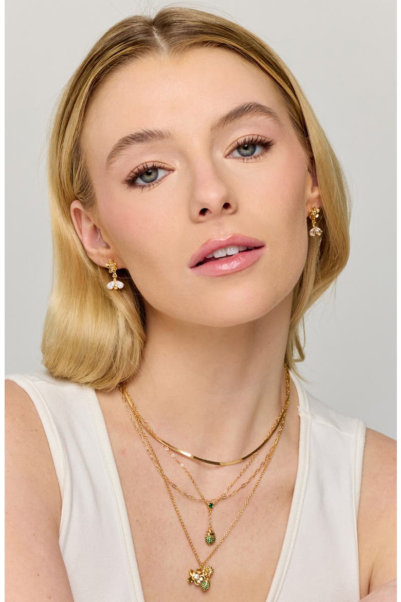 Golden Honey Drop Earrings, Alternate, color, GOLD