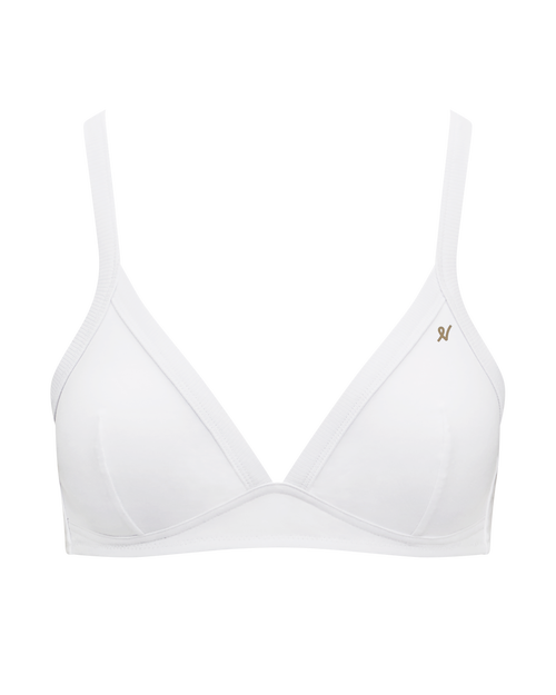 Nudea The Organic Cotton Easy Does It Bralette In White