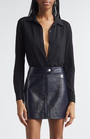 Courrèges Merino Wool Polo Cardigan