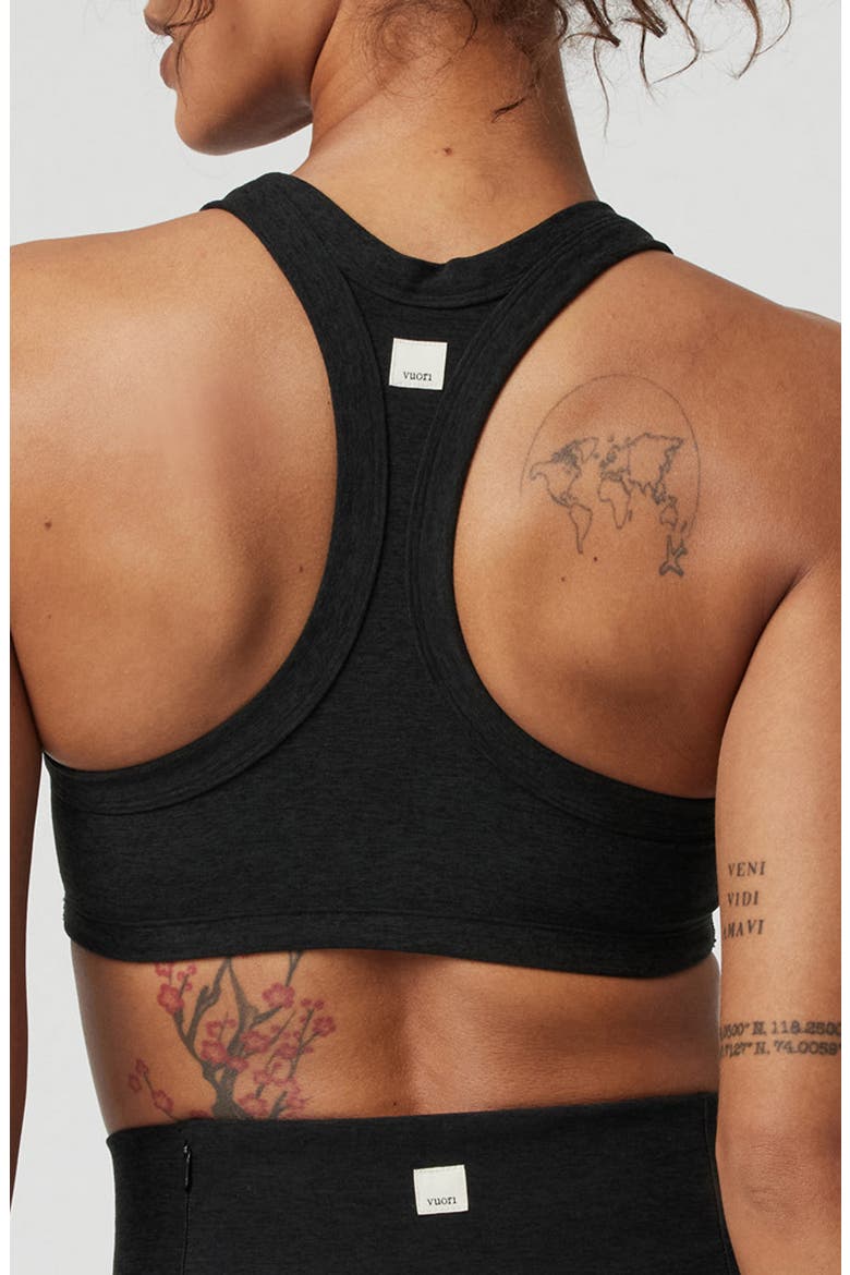 Elevation Racerback Sports Bra, Alternate, color, BLACK HEATHER