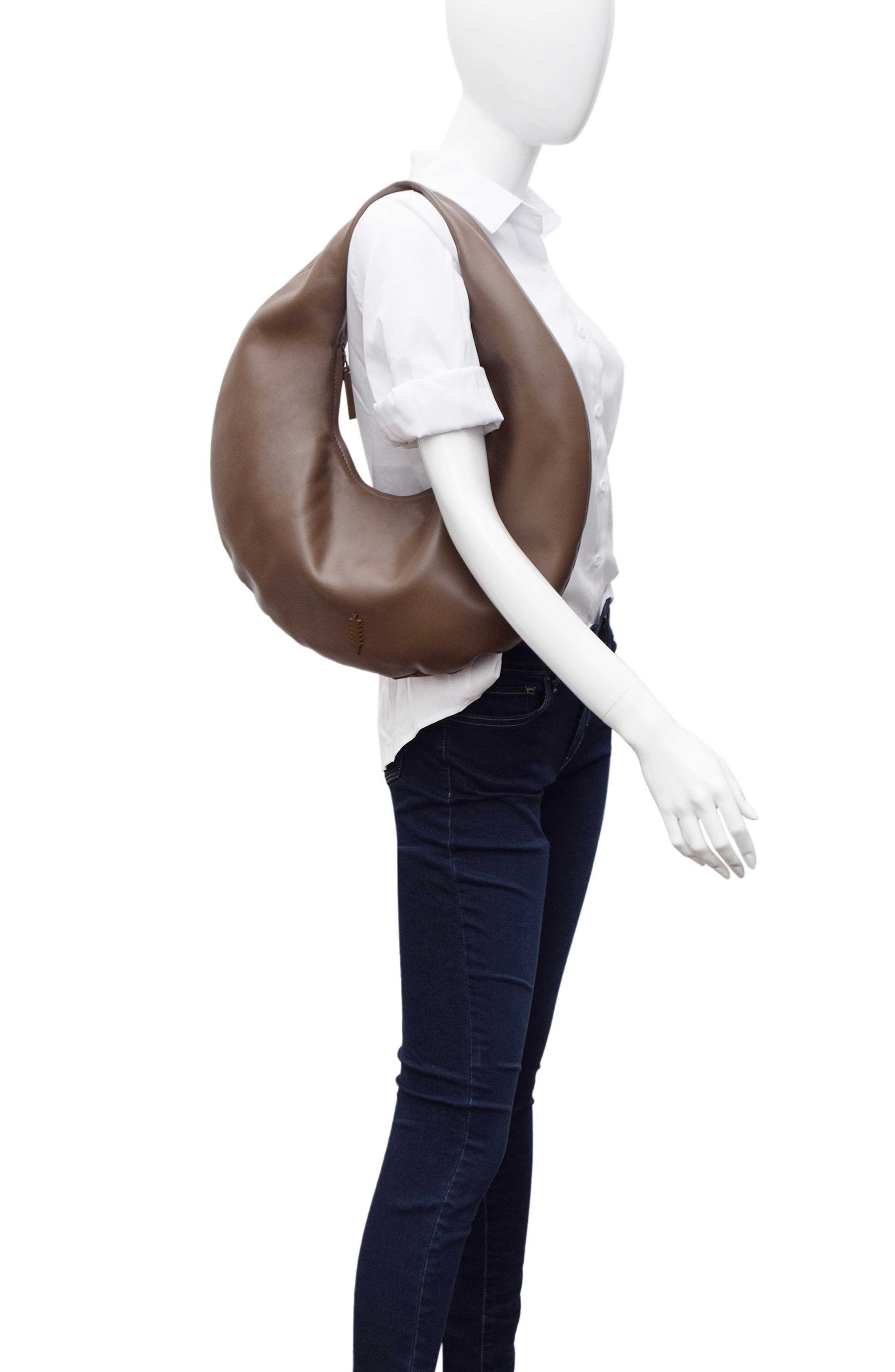 Thacker Ceil Leather Hobo Bag, Alternate, color, Mushroom