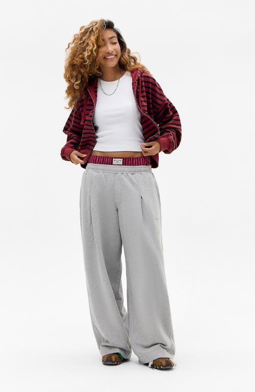 Bdg Urban Outfitters Bobbi Pleated Cotton Pants In Gray