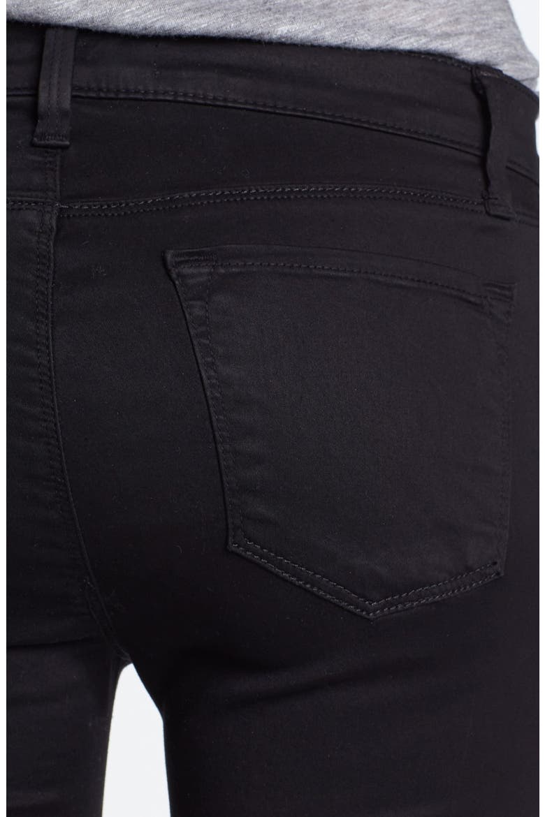 '485' Mid Rise Super Skinny Jeans, Alternate, color, BLACK