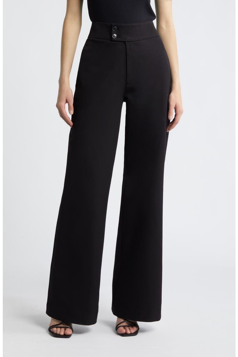 Le Hardy High Waist Wide Leg Pants, Main, color, BLACK