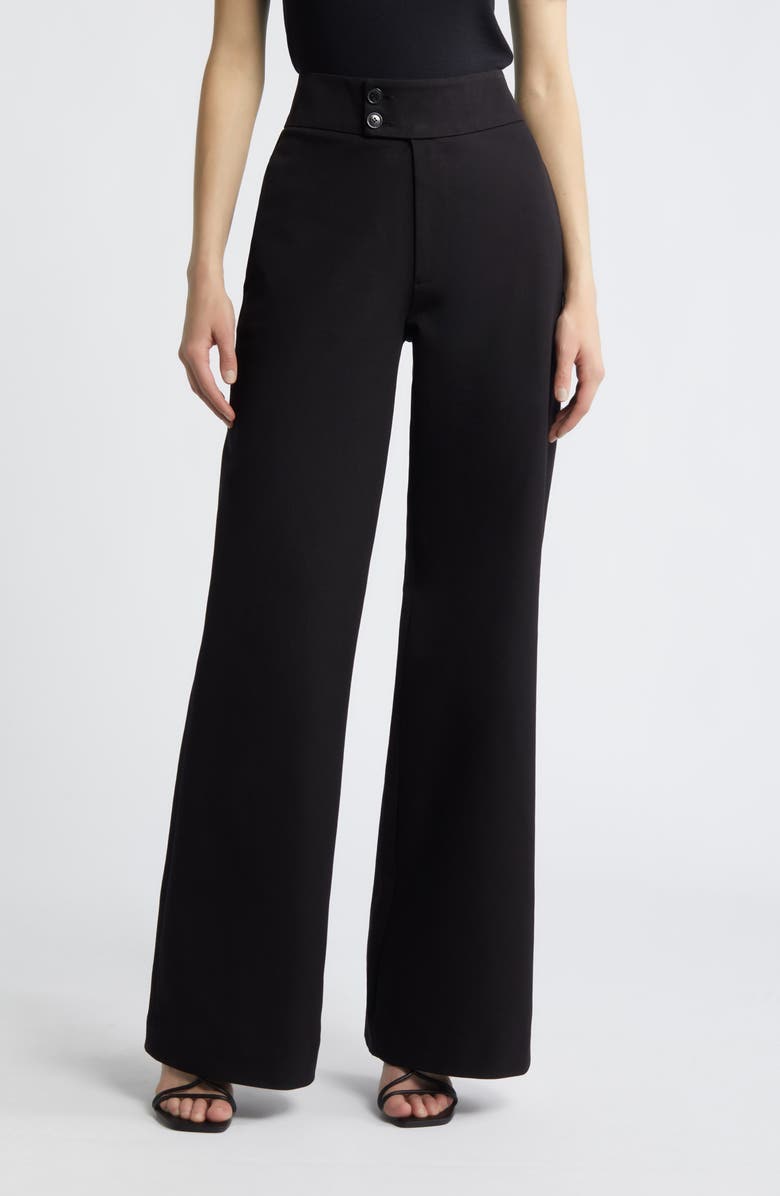 FRAME Le Hardy High Waist Wide Leg Pants, Main, color, Black