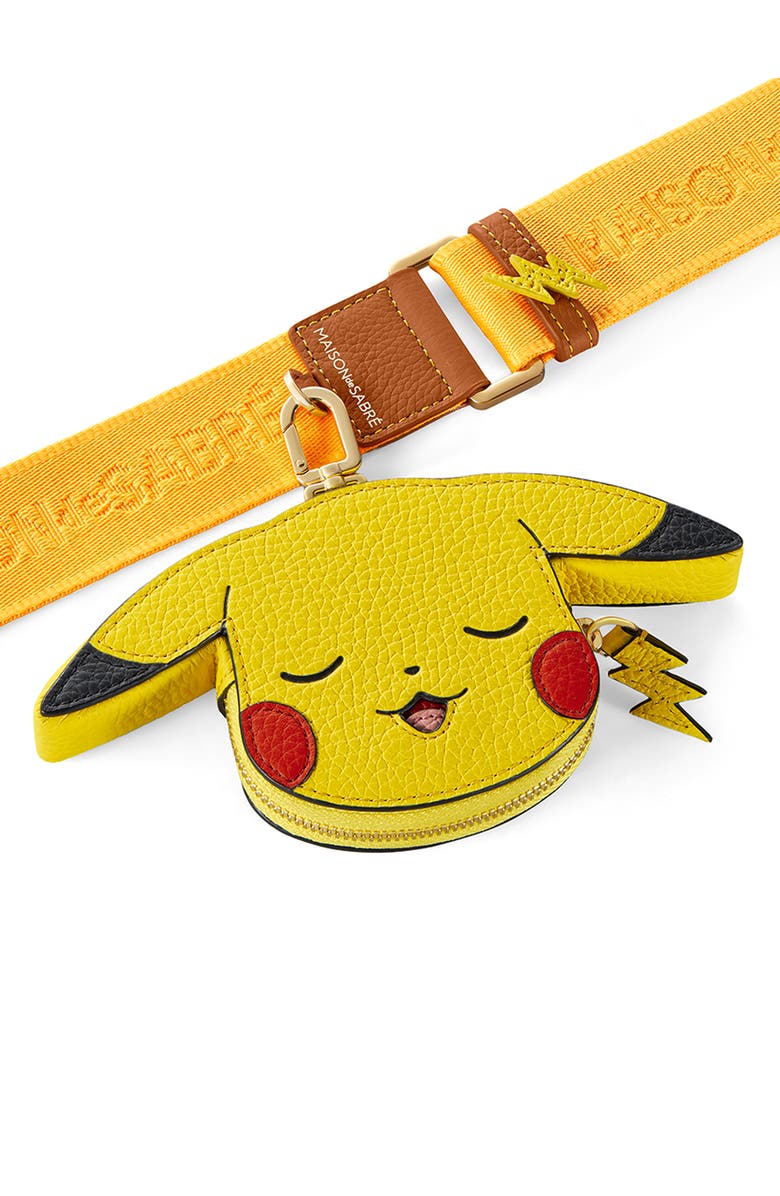 MAISON de SABRÉ Leather Coin Purse, Alternate, color, Pikachu