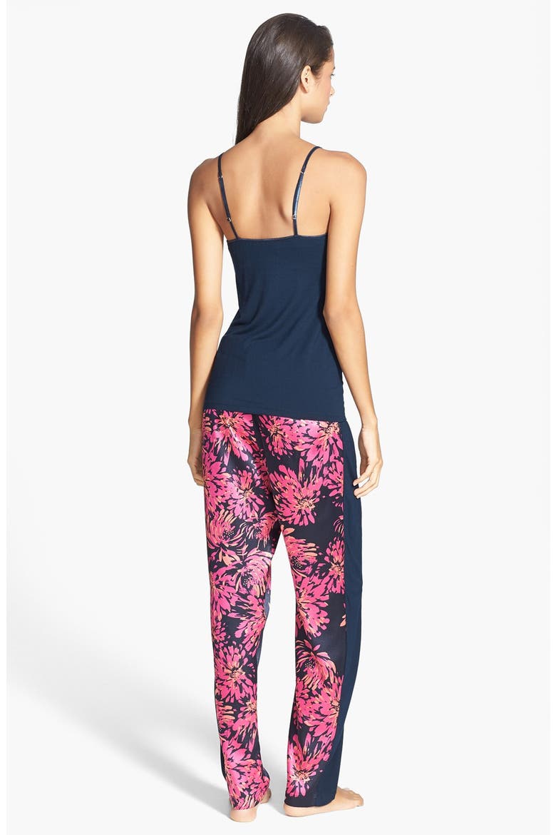 'Luxurious' Satin Pajamas, Alternate, color, ENCHANTED PETALS MIDNIGHT
