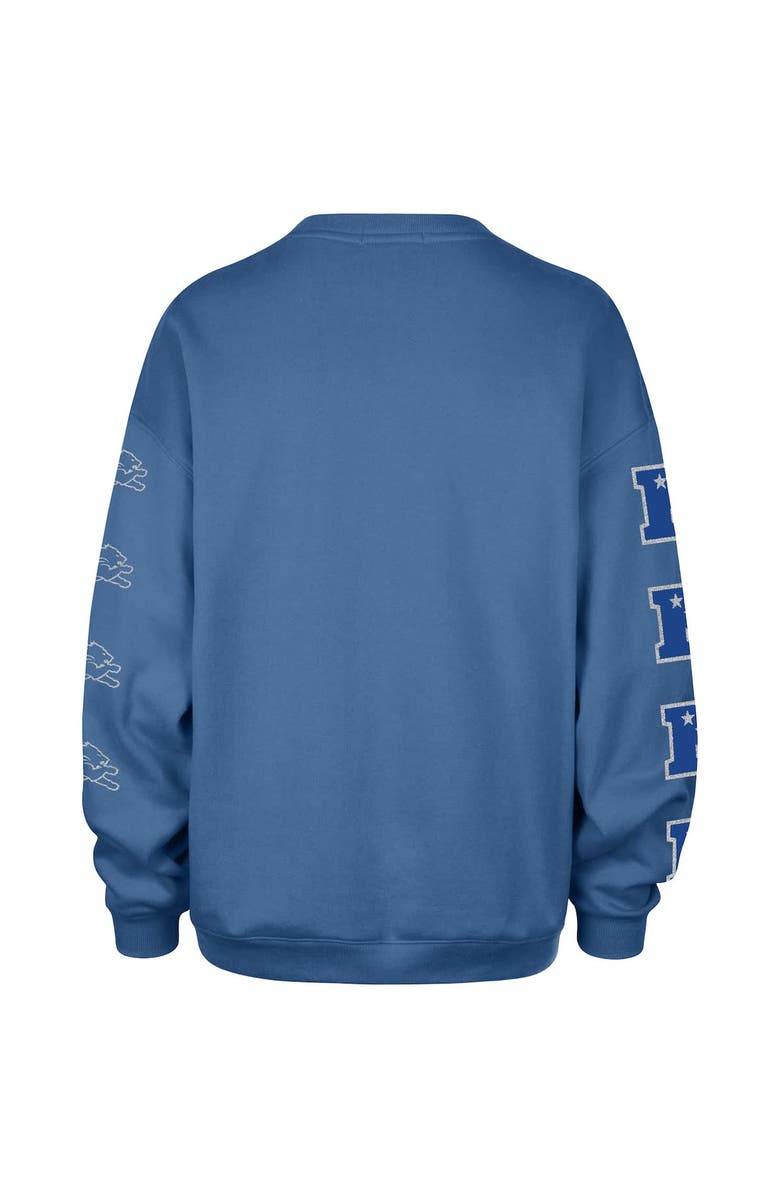 '47 Women's '47  Blue Detroit Lions Go Big Oversized Pullover Sweatshirt, Alternate, color, Blue