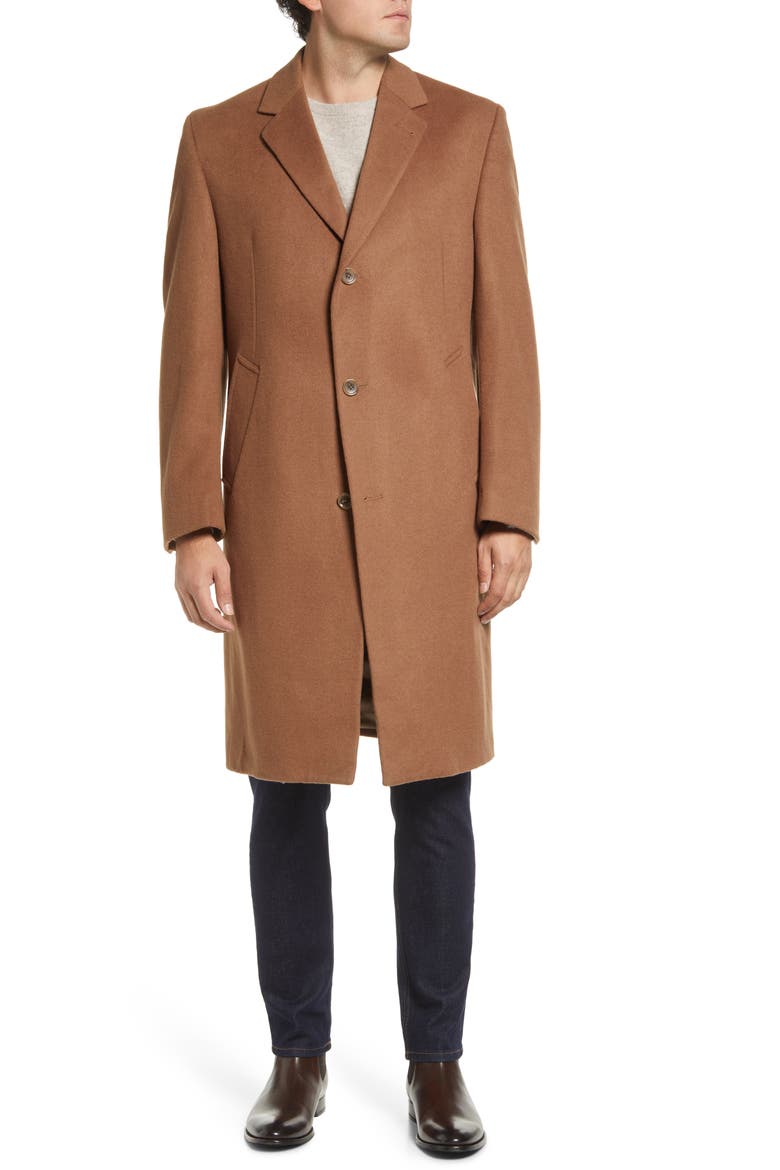 Simon Wool Blend Topcoat, Alternate, color, CAMEL