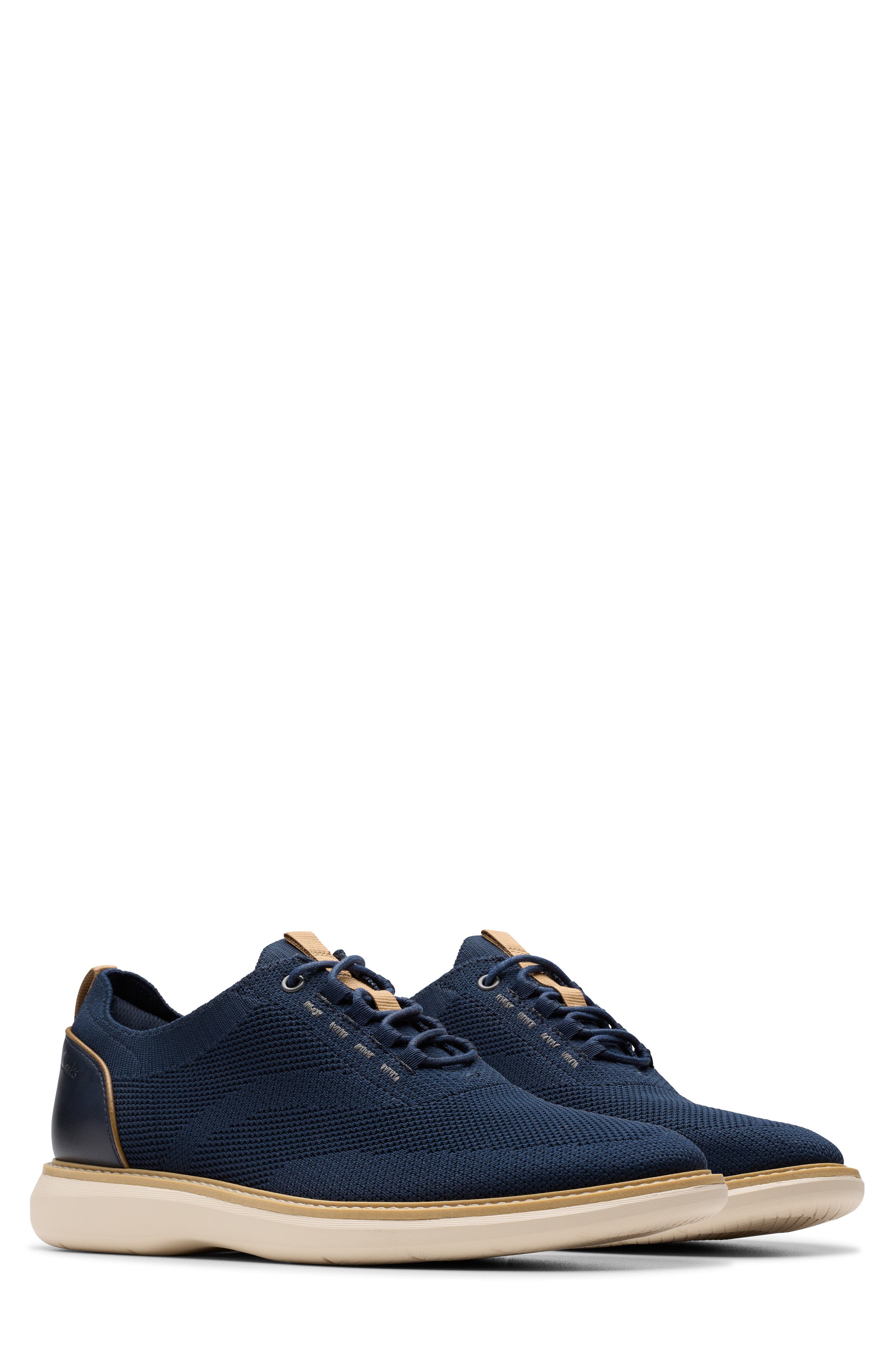 Clarks<sup>®</sup> Brantin Knit Sneaker, Alternate, color, Navy Knit